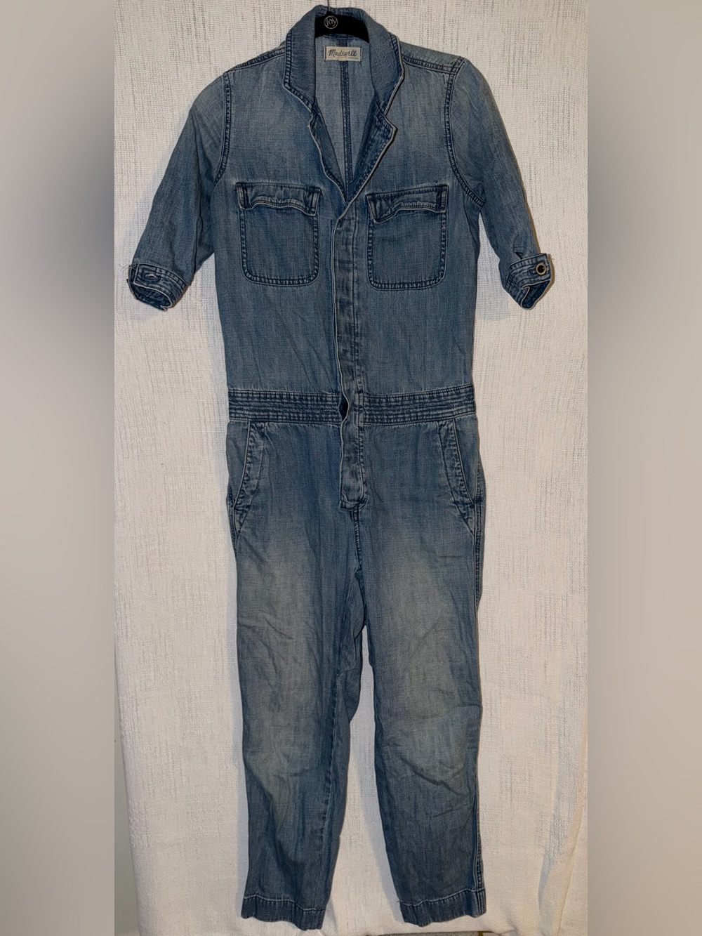 Madewell Light Wash Denim Utility Jumpsuit  - XS - Picture 2 of 10